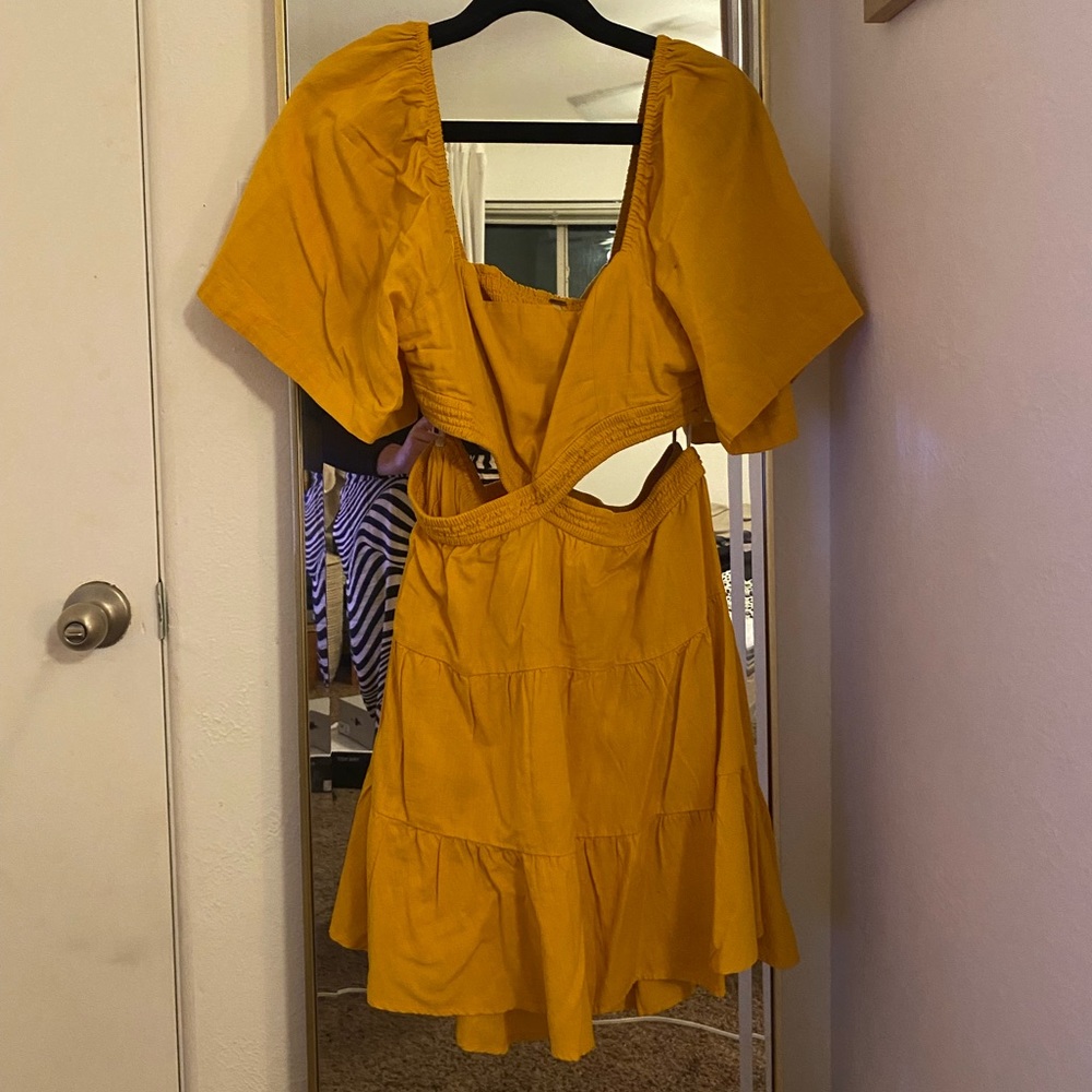 Cross of Moonlight mini dress free people in marigold XL